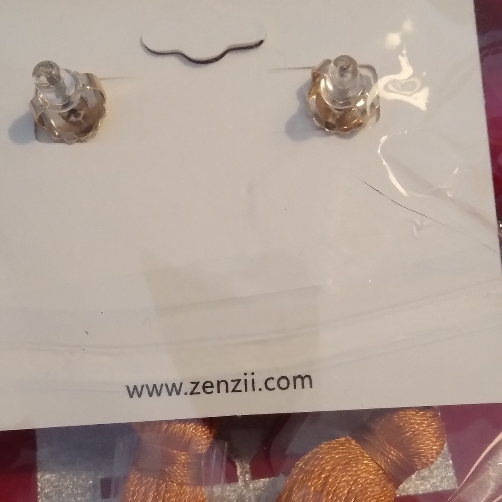 🧡NWT ZENZII Tortoise Allure Resin Tassel Earrings 2.5" - Picture 7 of 13